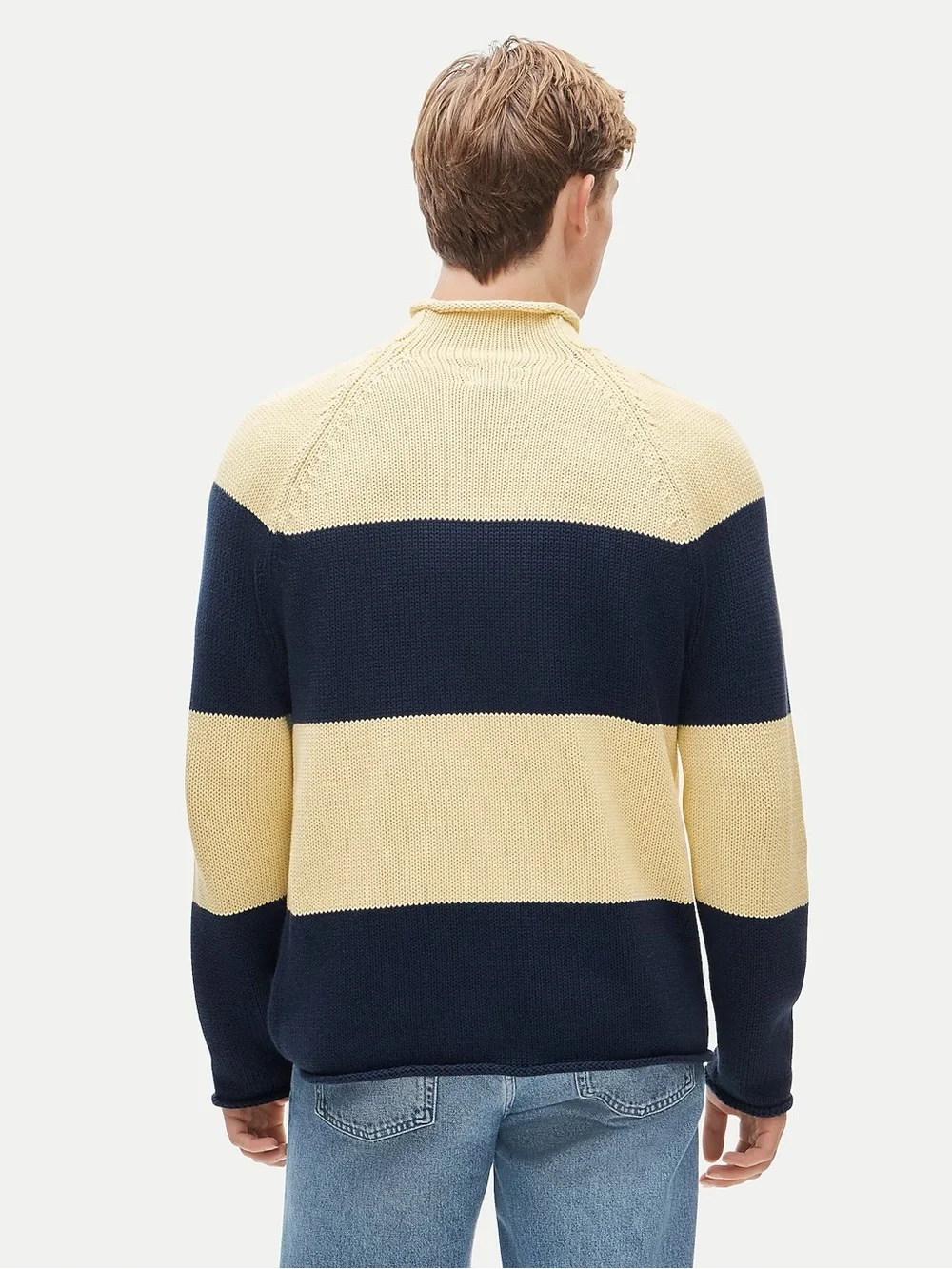 J. CREW 1988 Rollneck™ sweater in cotton in Rugby Stripe Size XS $118 CQ895